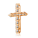 Колье из красного золота с бриллиантами, плетение якорное