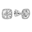 Серьги из белого золота с бриллиантами