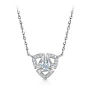 Колье из белого золота с бриллиантами, плетение якорное