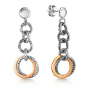 Серьги из серебра с позолотой