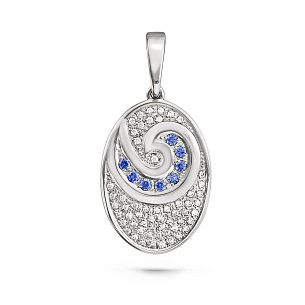 Подвеска из серебра с фианитом