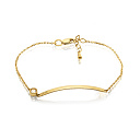 Браслет из желтого золота с бриллиантом