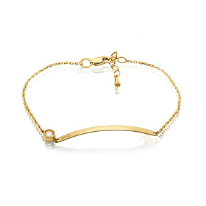 Браслет из желтого золота с бриллиантом