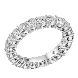 Кольцо из белого золота с бриллиантами