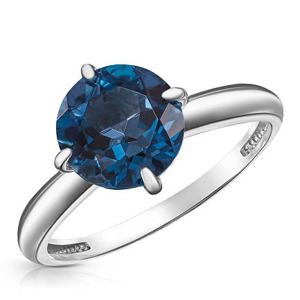 Кольцо из белого золота с топазом
