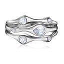 Кольцо из белого золота с бриллиантами