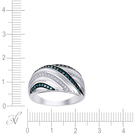 Кольцо из белого золота с бриллиантами